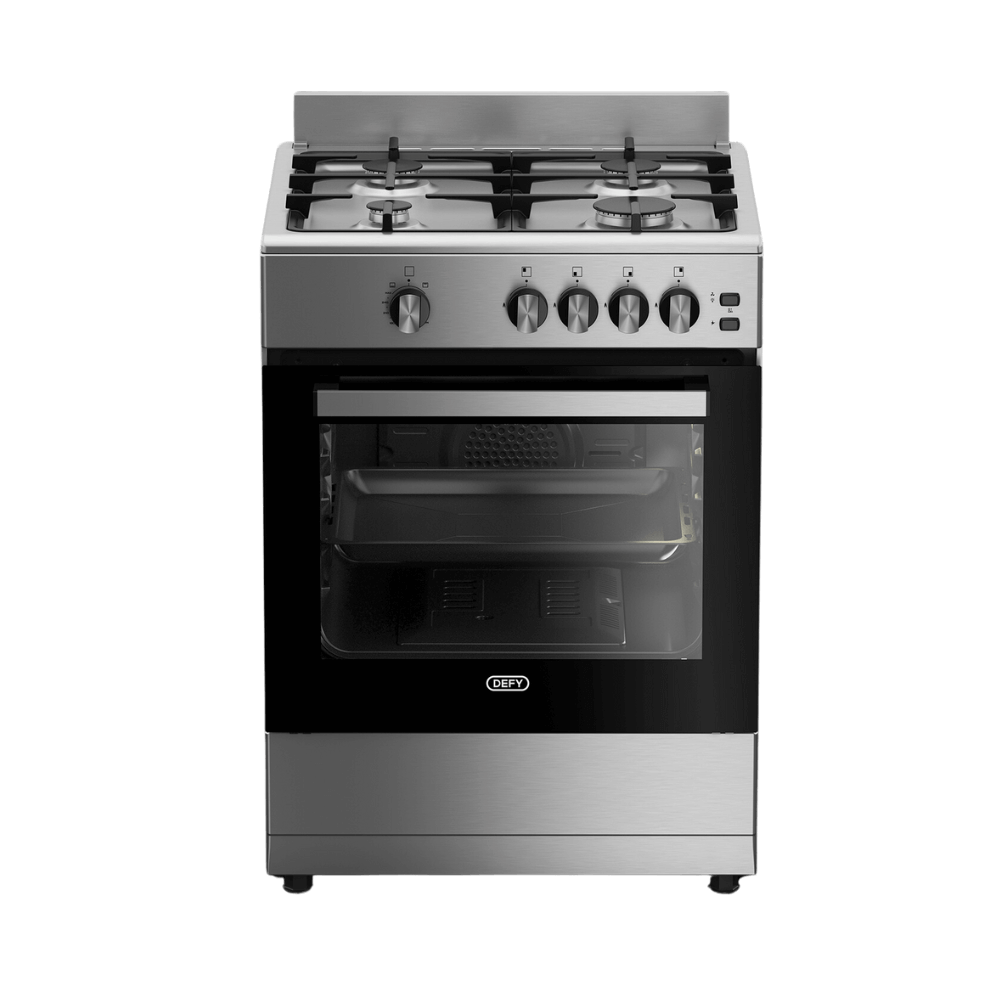 Defy Inox Multifunction 4 Burner Turbo Gas Stove 60cm DGS601 House of Carpets Bredasdorp