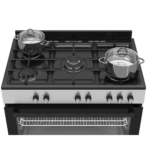 Defy Multifunction 5 Burner Gas Cooker with Fan Assist DEFYDGS902_Inox Black top