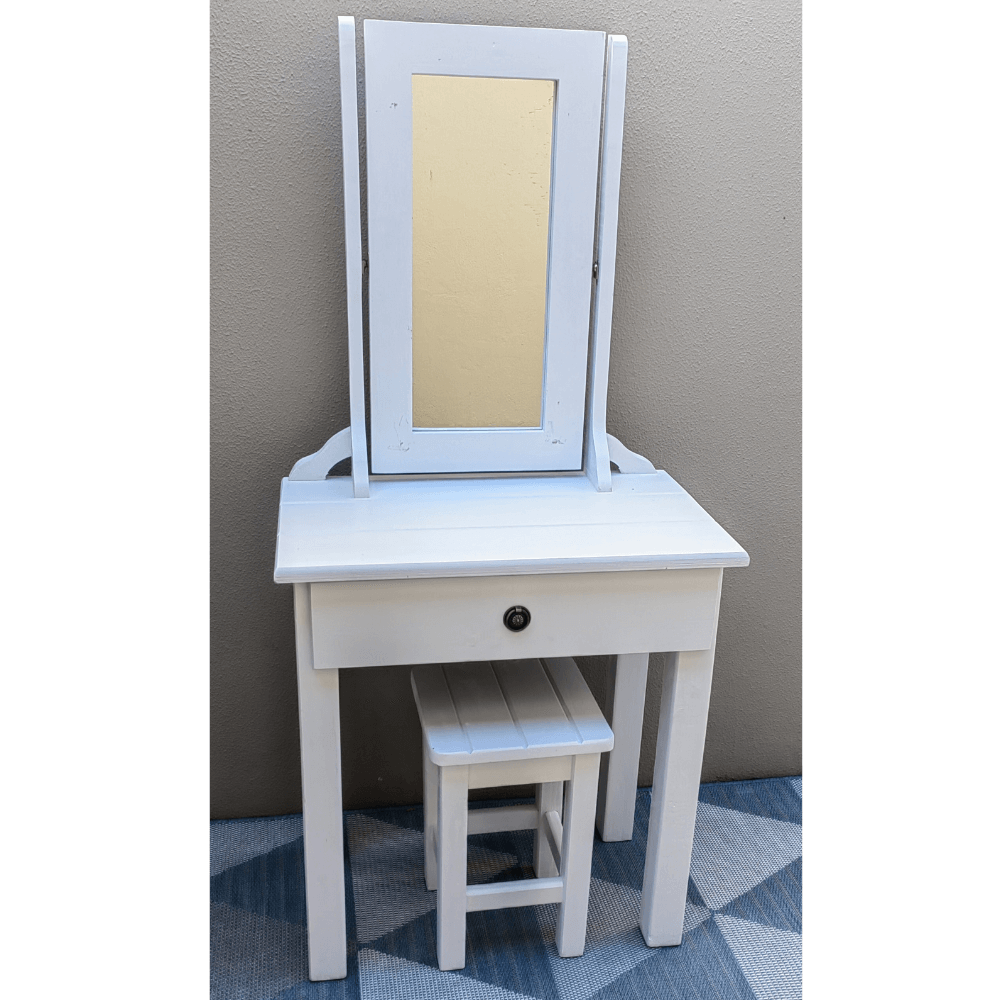Dressing Table 1 Drawer Mirror&Chair